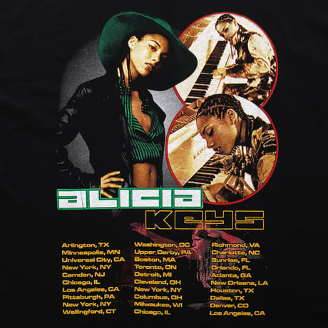 Alicia Keys / Vintage Bootleg, Songs in A Minor Tour S/S Tee
