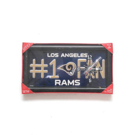 Los Angeles Rams / #1 Fan Plate Wall Clock