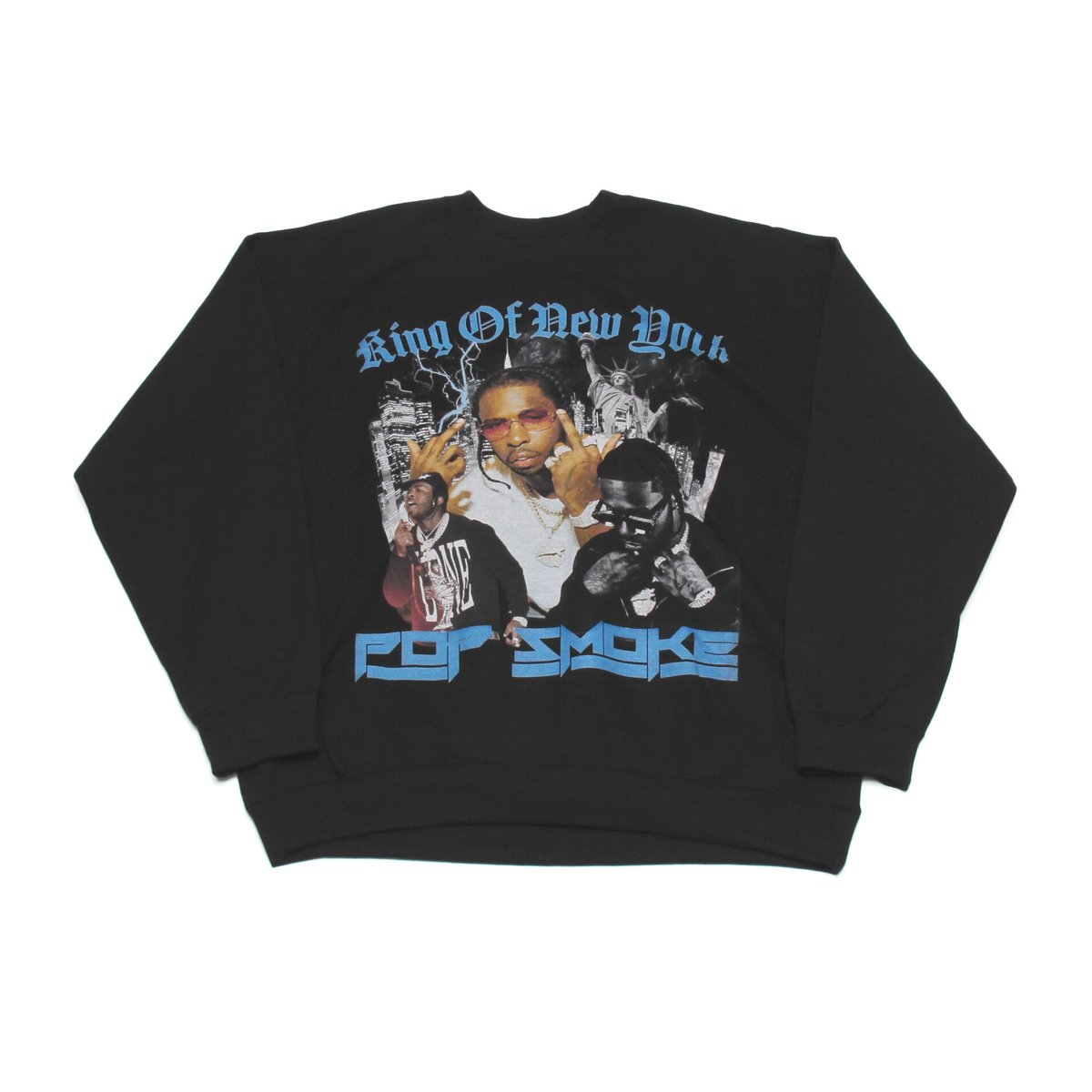 POP SMOKE BOOTLEG RAP CREWNECK SWEAT - スウェット