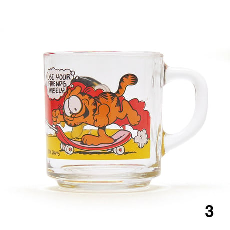 Garfield × McDonald's / Glass Mug Cup (Anchor Hocking)