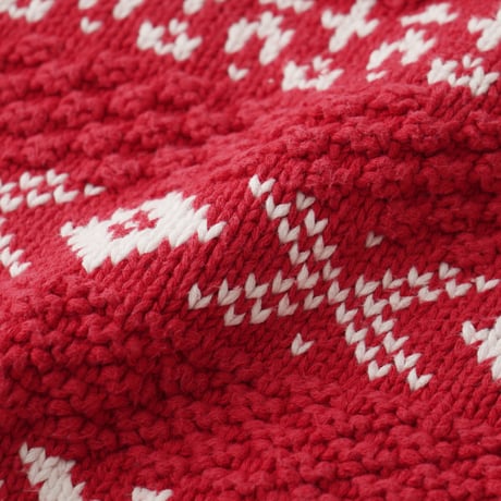 GAP / Vintage, Snowflake Striped Cotton Crewneck Knit