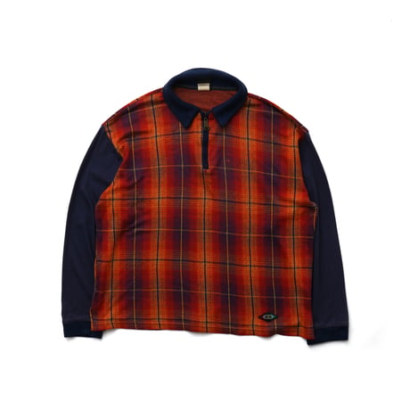 Cross Colours / Vintage, Zip Neck Knit Polo L/S Shirt
