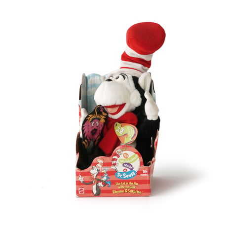 Dr. Seuses / 90's Vintage,  "The Cat in the Hat with the Gink Rhyme & Surprise" Plush Toy