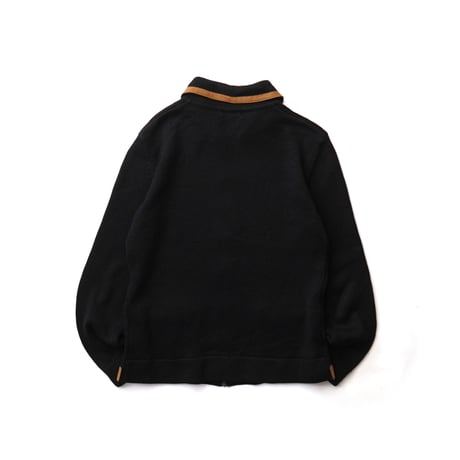 Vintage, Wool Acrylic Knit Zip Up Polo