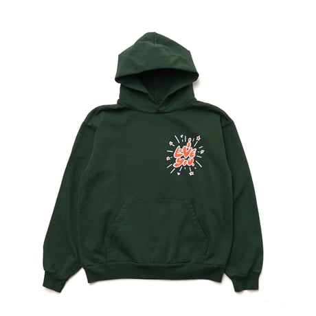 14oz Heavy Fleece Garment Dye Hooded Pullover Sweatshirt "I Love You"