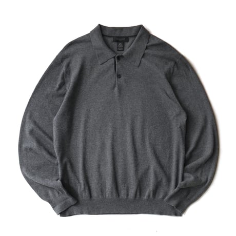 Cotton Nylon Knit Polo L/S Shirt