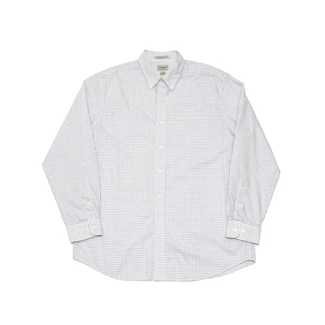 L.L. Bean / Wrinkle-Free Twill Sport Shirt "Traditional Fit Windowpane"