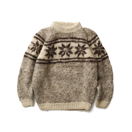 Vintage, Cowichan Knit Pullover Crewneck Sweater