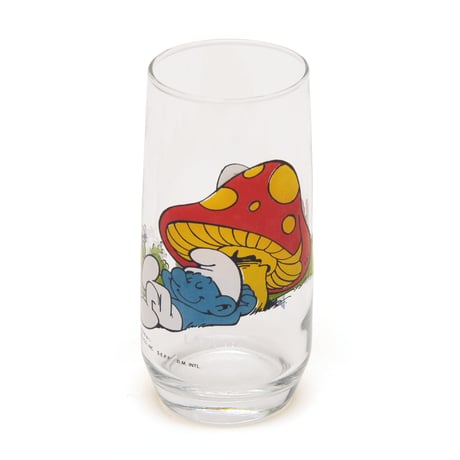 Hardee's / 80's Vintage, Smurf Glass "Lazy Smurf"