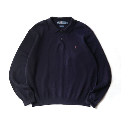 Polo Ralph Lauren / Vintage, Lambs Wool Knit Polo L/S Shirt