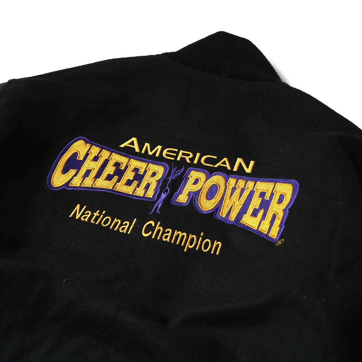 90s AMERICAN CHEER POWER スタジャン 袖レザー 90s AMERICAN CHEER POWER スタジャン 袖レザー