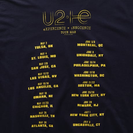 U2 / eXPERIENCE + iNNOCENCE Tour S/S Tee