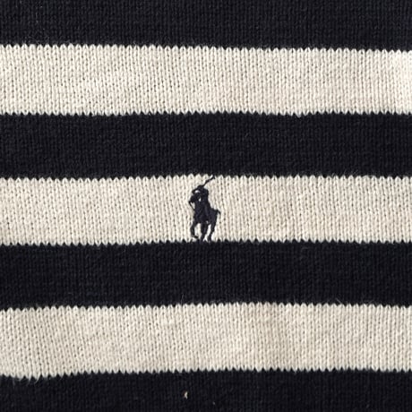 Polo Ralph Lauren / Vintage, Striped Linen-Cotton Knit Crewneck Sweater