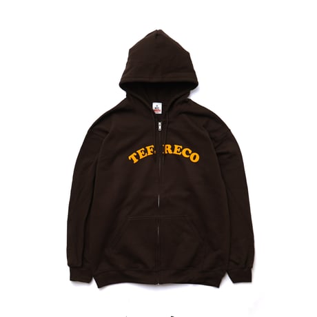 Teereco / Flock Arc Logo Zip Up Hooded Sweatshirt