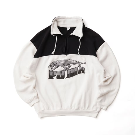Puma / Vintage Bootleg, Quarter Zip Pullover Sweatshirt