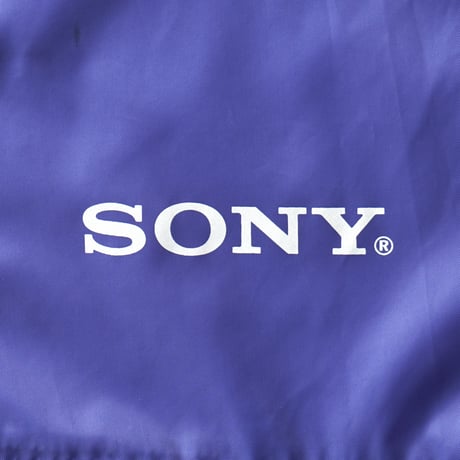 Sony / Vintage, Half Zip Pullover Hooded Nylon Jacket "Handycam"