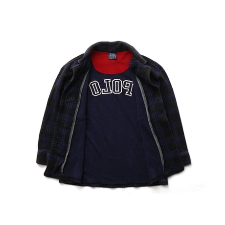 【Kids】Polo Ralph Lauren / Plaid Sweatshirt Fabric Opern Collar L/S Shirt