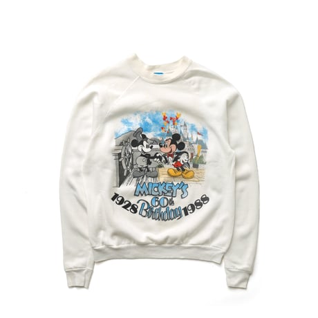 Disney / Vintage, Raglan Crewneck Sweatshirt "Mickey's 60th Birthday"