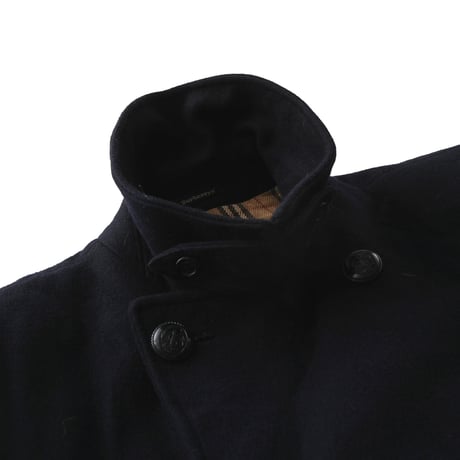 Burberry's / Vintage, Plaid Lined Melton Pea Coat