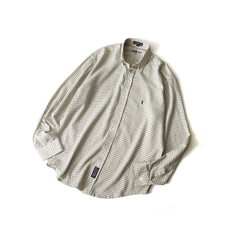 Ralph Lauren / Vintage, Tattersall Plaid Cotton B.D L/S Shirt "The Blaire"