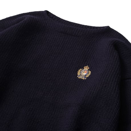 Polo Ralph Lauren / Vintage, Wool Knit Crewneck Sweater "Crest"