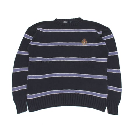 Polo Ralph Lauren / 90's Vintage, "Crown Cookie" Cotton Knit Crewneck Sweater