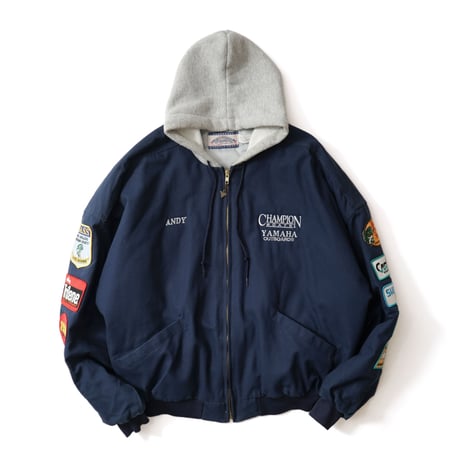 Yamaha Motor / Vintage, Layered Hooded Puffy Jacket