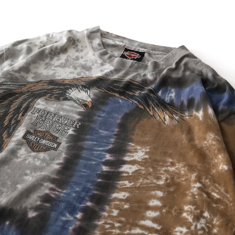Harley Davidson / Vintage, Burlington New Jersey Tie-Dye L/S Tee