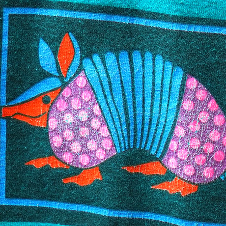 Texas, TX / Vintage, Souvenir S/S Tee "Nine-banded Armadillo"