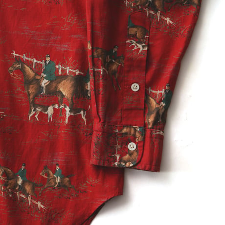 Ralph Lauren / Vintage, Horse & Dog Cotton L/S Shirt
