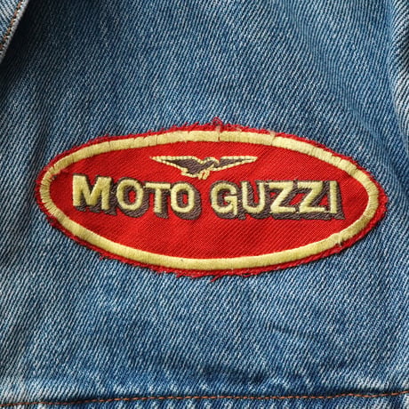 Levi's / Vintage, Denim Trucker Jacket "Custom, Moto Guzzi Patch"