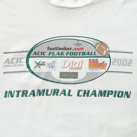 Foot Locker / Vintage, ACIC Flag Football Intramural Champion 2002 S/S Tee