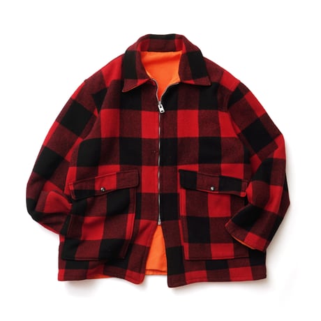 Woolrich / Vintage, Reversible Plaid Wool Melton Hunting Jacket