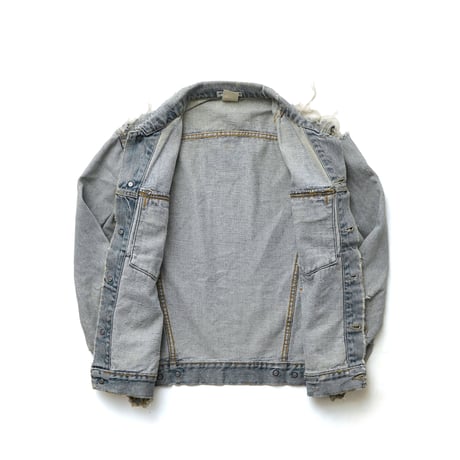 Guess / Vintage, Destroyed Denim Trucker Jacket "Style 10847"