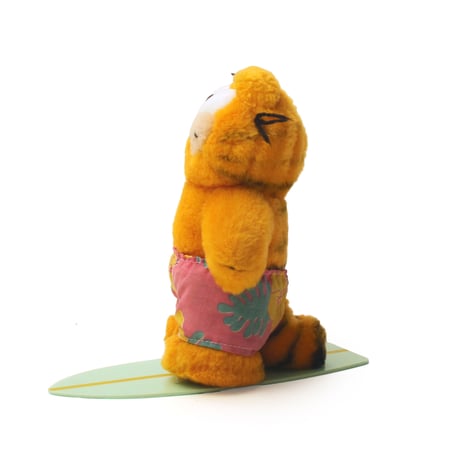 Garfield / 80 - 90's Vintage, Plush Toy "Surfing"