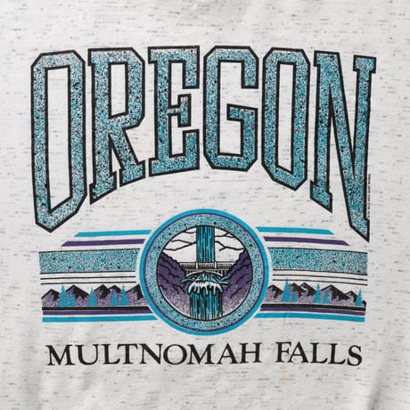 Oregon / Vintage, Souvenir Crewneck Sweatshirt "Multnomah Falls"