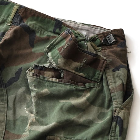 U.S Army / Vintage, BDU Short, Trousers Combat Woodland Camouflage Pattern