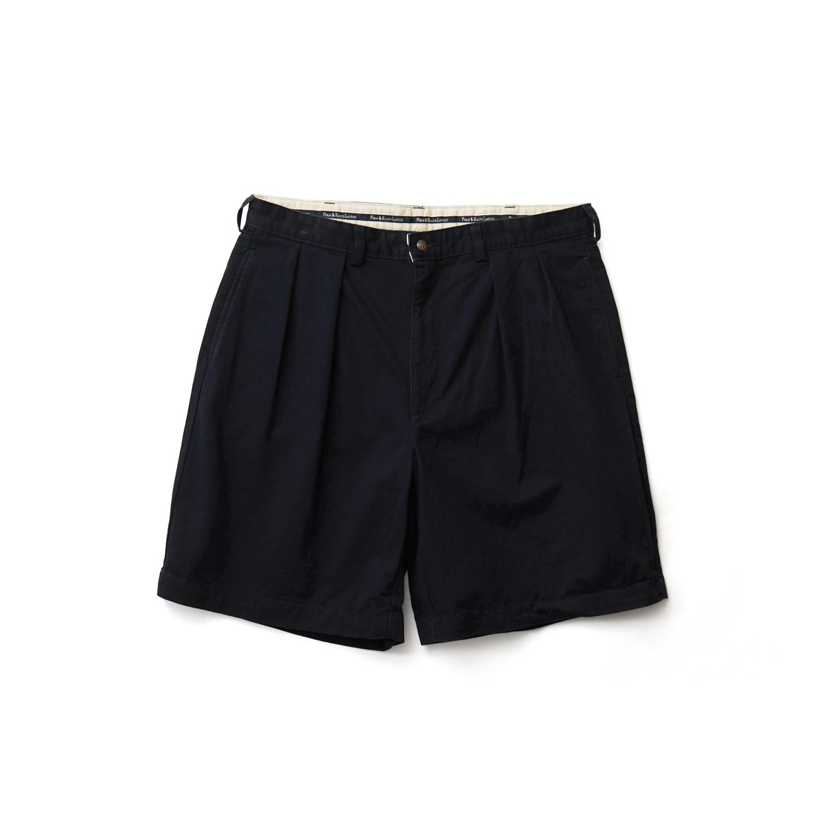 RalphLaurenリネンブラックTYLER SHORT デッドストックW36 Deadstock」 古着 Polo Ralph Lauren 「TYLER SHORT」 タック リネン