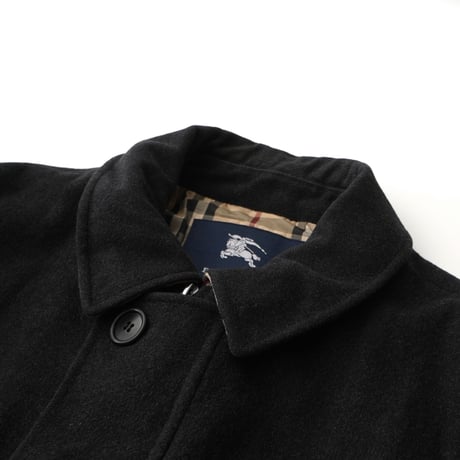 Burberry / Vintage, Plaid Lined Melton Balmacaan Coat