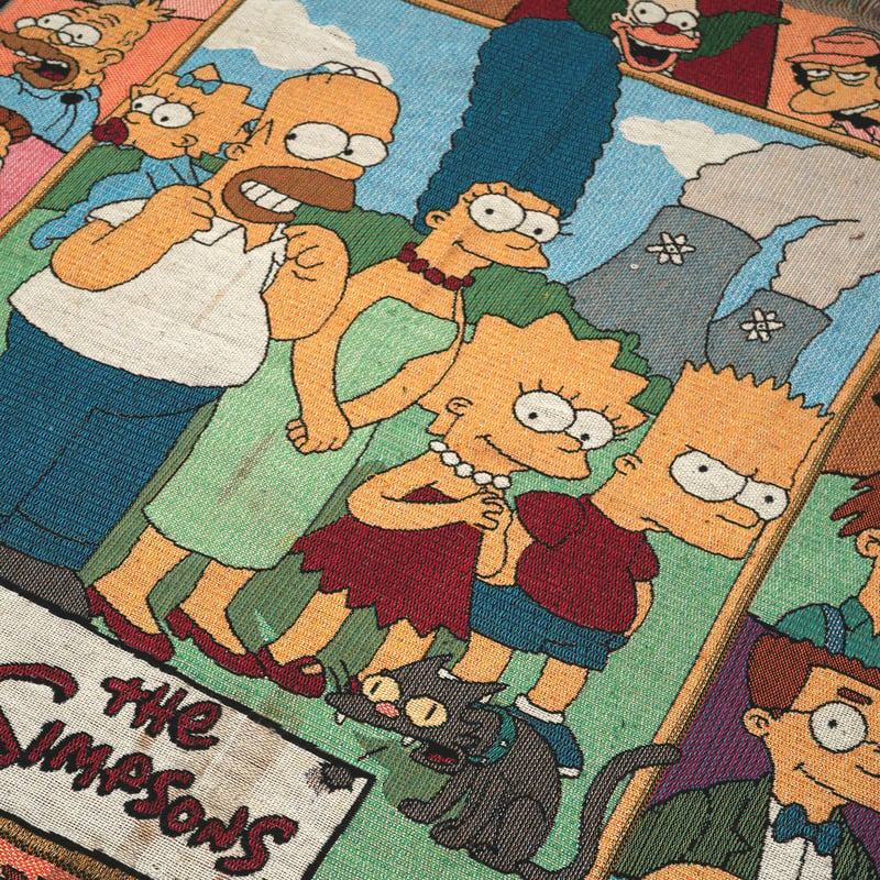 The Simpsons / Vintage, Woven Tapestry Fringe T...