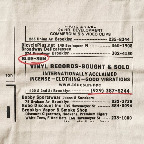 Blue Sun Record / Acclaimed Logo Tote Bag