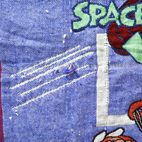 Space Jam / Vintage, Woven Tapestry Fringe Throw Blanket Rag