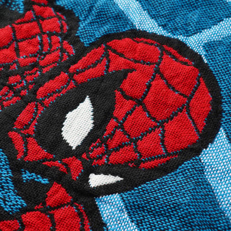 Spider-Man / Vintage, Woven Tapestry Fringe Throw Blanket Rag