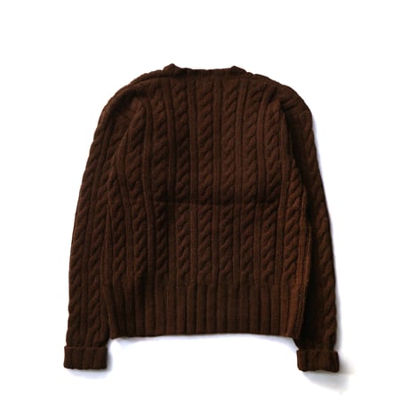 RRL / Cable Wool Knit V-Neck Sweater