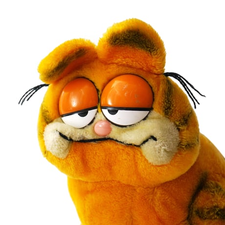 Garfield / Vintage, Plush Toy "Large, Sitting Standard Left, Big Fat Furry"