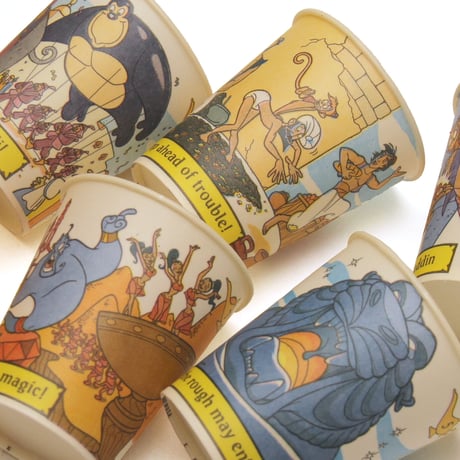 Dixie × Disney / Aladdin Paper Cups (100Cups, 5oz, All 12 Cup Scenes)