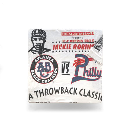 Atlanta Braves / Vintage, Jackie Robinson 50th Anni S/S Tee "vs Philadelphia Phillies"
