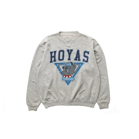 Georgetown University / Vintage, V-Gusset Crewneck Sweatshirt "Hoyas, Jack the Bulldog"