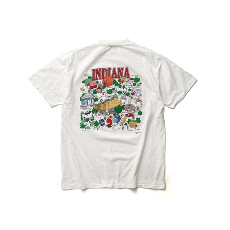 Indiana / Vintage, Tourist Spot Map S/S Tee