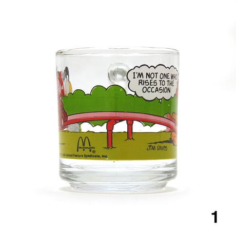 Garfield × McDonald's / Glass Mug Cup (Anchor Hocking)